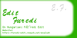 edit furedi business card